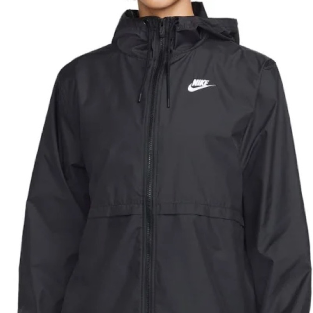 Size Small Nike Black Sports Water Repellent Windbreaker Jacket - Like New